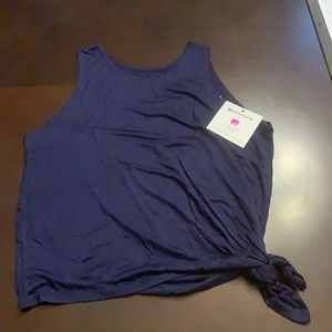 Pure Barre blue crop workout tank. Sz M